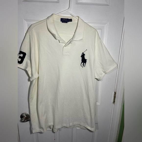 Polo Ralph Lauren Other - Polo Ralph Lauren Big Pony polo shirt with the number '3' Cream Men’s Size XXL